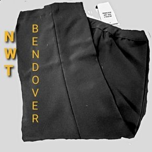 NWT Black Bend Over Slacks, size 22W, Full Cut, Elastic Waist,  Creased,